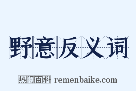 野意反义词是什么意思的图片